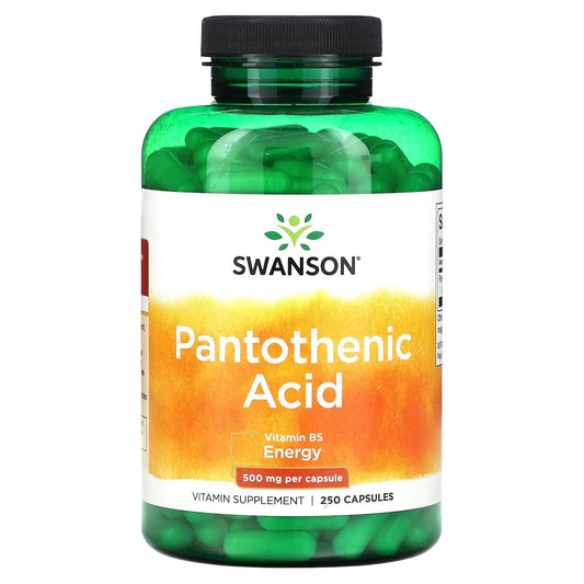 Pre-Order | Arrives in 5–10 Days – Swanson
Pantothenic Acid, 500 mg, 250 Capsules