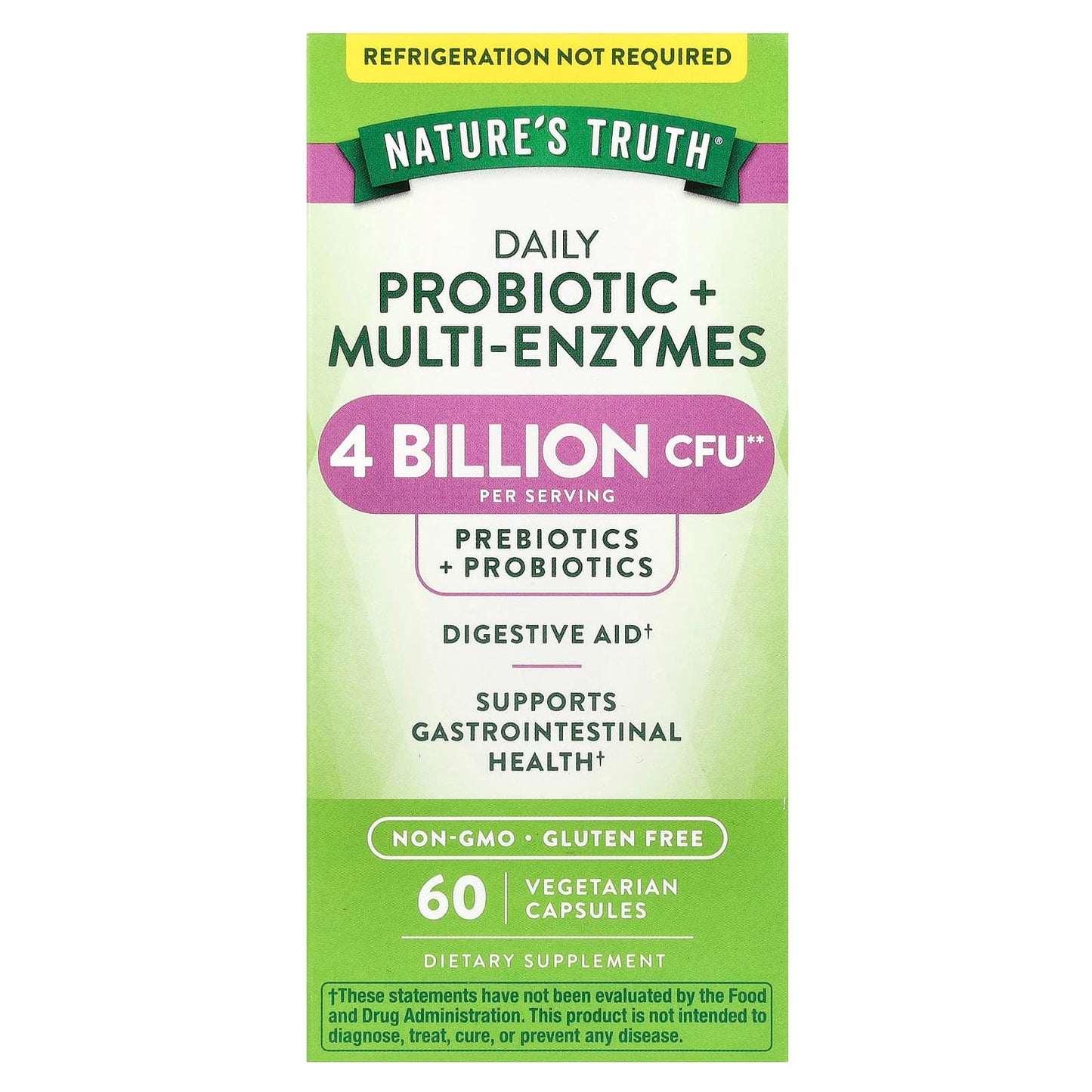 Pre-Order | Arrives in 5–10 Days – Nature's Truth
Daily Probiotic + Multi-Enzymes, 60 Vegetarian Capsules