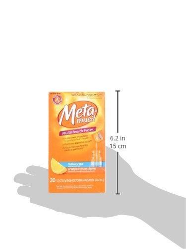 Pre-Order | Arrives in 5–10 Days – Metamucil Fiber Singles Smooth Texture Sugar Free Orange - 30 Packets