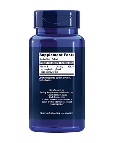 Pre-Order | Arrives in 5–10 Days – Life Extension Super Vitamin E 268 mg Non-Synthetic for Whole-Body Health, Gluten Free, Non-GMO, 90 Count