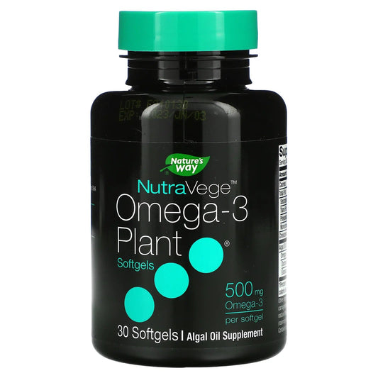 Pre-Order | Arrives in 5–10 Days – Nature's Way
NutraVege, Omega-3 Plant, 500 mg, 30 Softgels