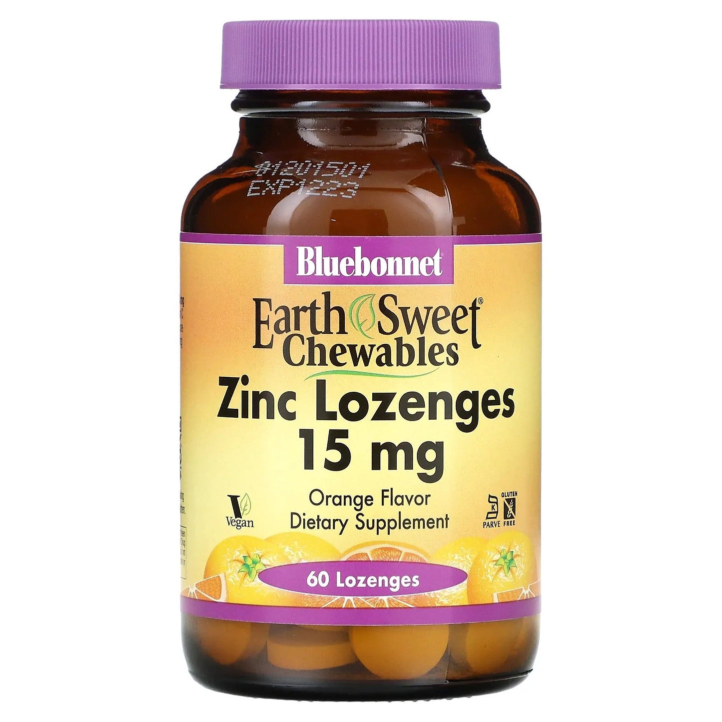 Pre-Order | Arrives in 5–10 Days – Bluebonnet Nutrition
EarthSweet Chewables, Zinc Lozenges, Orange, 15 mg, 60 Lozenges