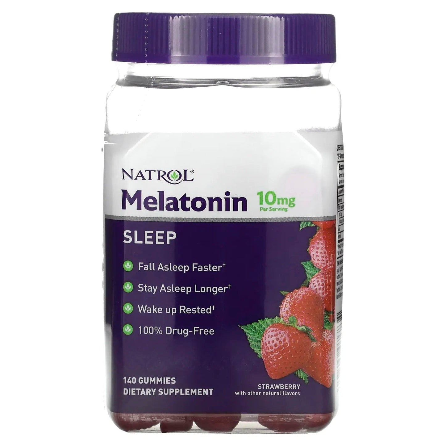 Pre-Order | Arrives in 5–10 Days – Natrol
Melatonin, Sleep, Strawberry, 10 mg, 140 Gummies (5 mg per Gummy)