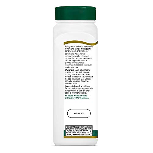 Pre-Order | Arrives in 5–10 Days – 21st Century Fenugreek 610 Mg, 100 Count