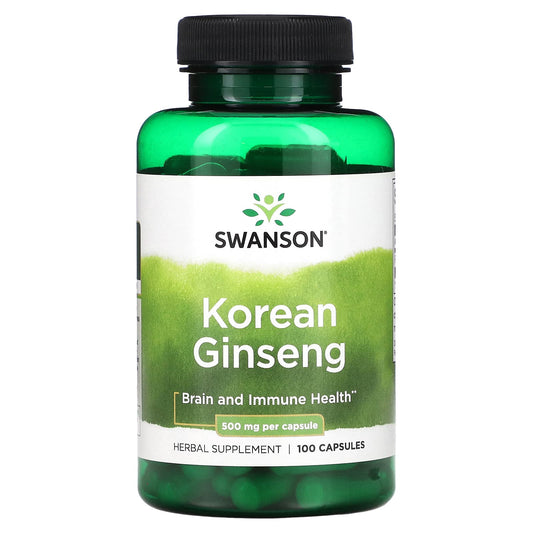 Pre-Order | Arrives in 5–10 Days – Swanson
Korean Ginseng , 500 mg , 100 Capsules