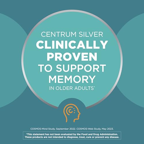 Pre-Order | Arrives in 5–10 Days – Centrum Silver Multivitamin for Adults 50 Plus, Multivitamin/Multimineral Supplement, Vitamin D3, B Vitamins, Gluten Free, Non-GMO Ingredients, Supports Memory and Cognition in Older Adults - 220 Ct