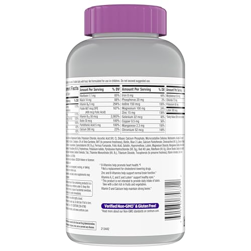 Pre-Order | Arrives in 5–10 Days – Centrum Silver Women's Multivitamin for Women 50 Plus, Multivitamin/Multimineral Supplement with Vitamin D3, B Vitamins, Non-GMO Ingredients, Supports Memory and Cognition in Older Adults - 200 Ct
