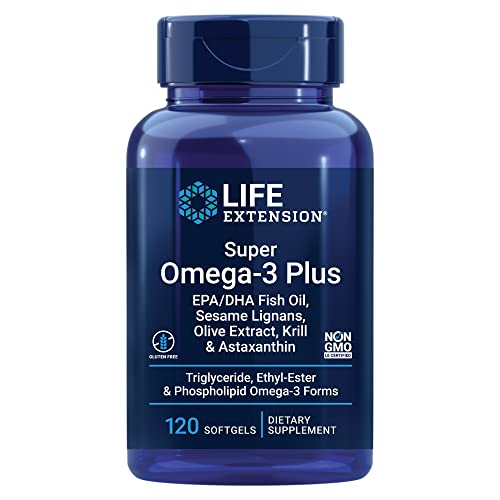 Pre-Order | Arrives in 5–10 Days – Life Extension Super Omega-3 Plus EPA/DHA Fish Oil, Sesame Lignans, Olive Extract, Krill & Astaxanthin - Heart, Brain & Joint Health Support - Gluten-Free, Non-GMO - 120 Softgels
