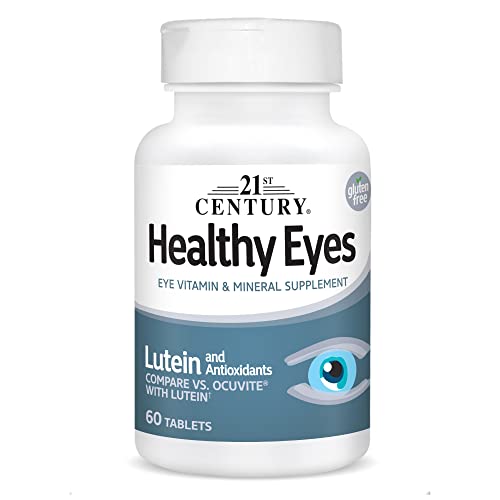 Pre-Order | Arrives in 5–10 Days – 21st Century Healthy Eyes with Lutein Tablets, 60 Count, White (27452)