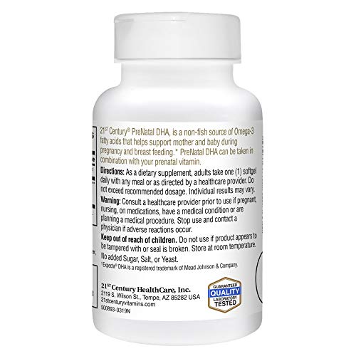 Pre-Order | Arrives in 5–10 Days – 21st Century PreNatal DHA Softgels, 30 Count