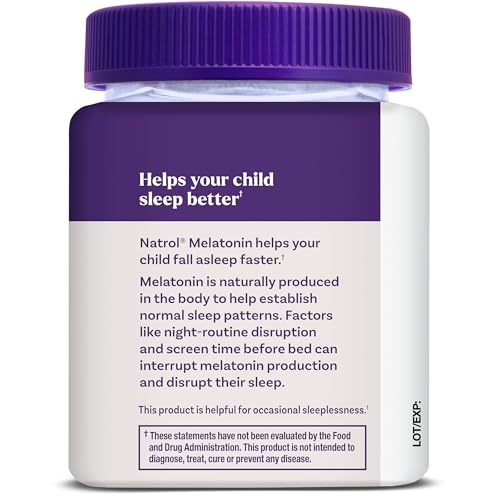 Pre-Order | Arrives in 5–10 Days – Natrol Kids Melatonin 1 mg, Dietary Supplement for Restful Sleep, Melatonin Gummies for Kids, 60 Raspberry-Flavored Gummies, Up to a 60 Day Supply