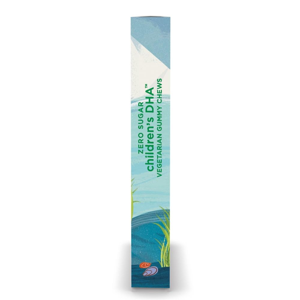 Pre-Order | Arrives in 5–10 Days – Nordic Naturals Zero Sugar Children’s DHA Vegetarian Gummy Chews - Passion Fruit Lemon Flavor - 30 Gummies - Vegan Algae Oil Omega-3 Supplement for Kids Brain & Cognition Support - 30 Servings