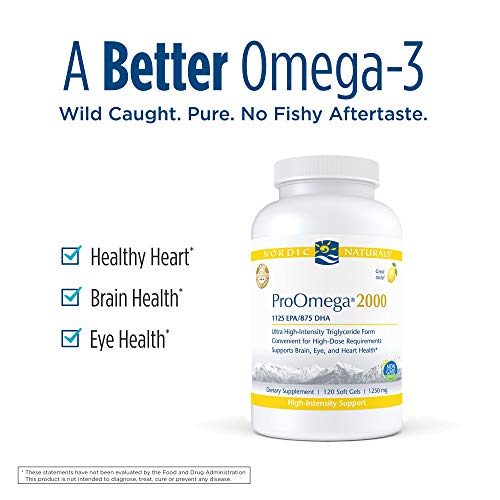 Pre-Order | Arrives in 5–10 Days – Nordic Naturals ProOmega 2000, Lemon Flavor - 120 Soft Gels - 2150 mg Omega-3 - Ultra High-Potency Fish Oil - EPA & DHA - Promotes Brain, Eye, Heart, & Immune Health - Non-GMO - 60 Servings