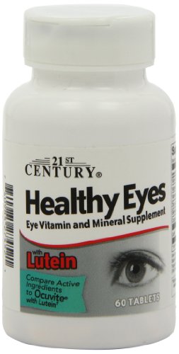 Pre-Order | Arrives in 5–10 Days – 21st Century Healthy Eyes with Lutein Tablets, 60 Count, White (27452)