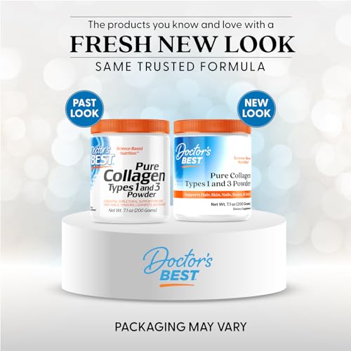 Pre-Order | Arrives in 5–10 Days – Doctor's Best Pure Collagen Types 1 & 3, Promotes Healthy Skin Hair & Nails – Bone & Joint Support, 7.1 Ounce (Pack of 1)