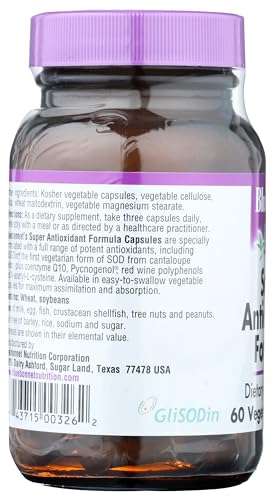 Pre-Order | Arrives in 5–10 Days – BlueBonnet Super Antioxidant Formula Vegetarian Capsules, 60 Count, White