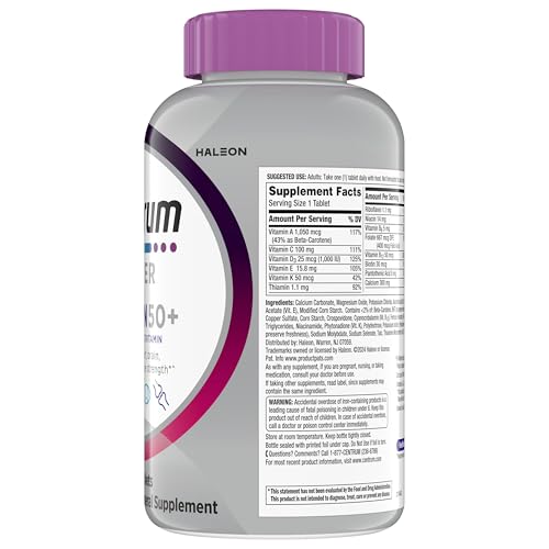Pre-Order | Arrives in 5–10 Days – Centrum Silver Women's Multivitamin for Women 50 Plus, Multivitamin/Multimineral Supplement with Vitamin D3, B Vitamins, Non-GMO Ingredients, Supports Memory and Cognition in Older Adults - 200 Ct