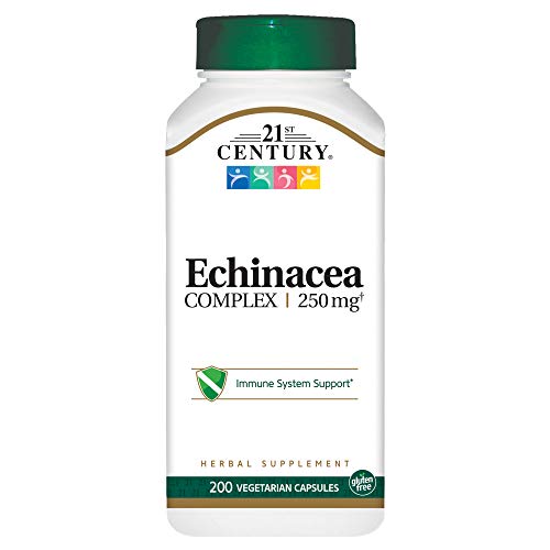 Pre-Order | Arrives in 5–10 Days – 21st Century Echinacea Extract Veg Capsules, 200 Count (21691)