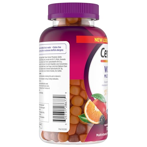Pre-Order | Arrives in 5–10 Days – Centrum MultiGummies Gummy Multivitamin for Women, Multivitamin/Multimineral Supplement with Vitamin D3, B Vitamins and Antioxidants, Assorted Fruit Flavor - 170 Count