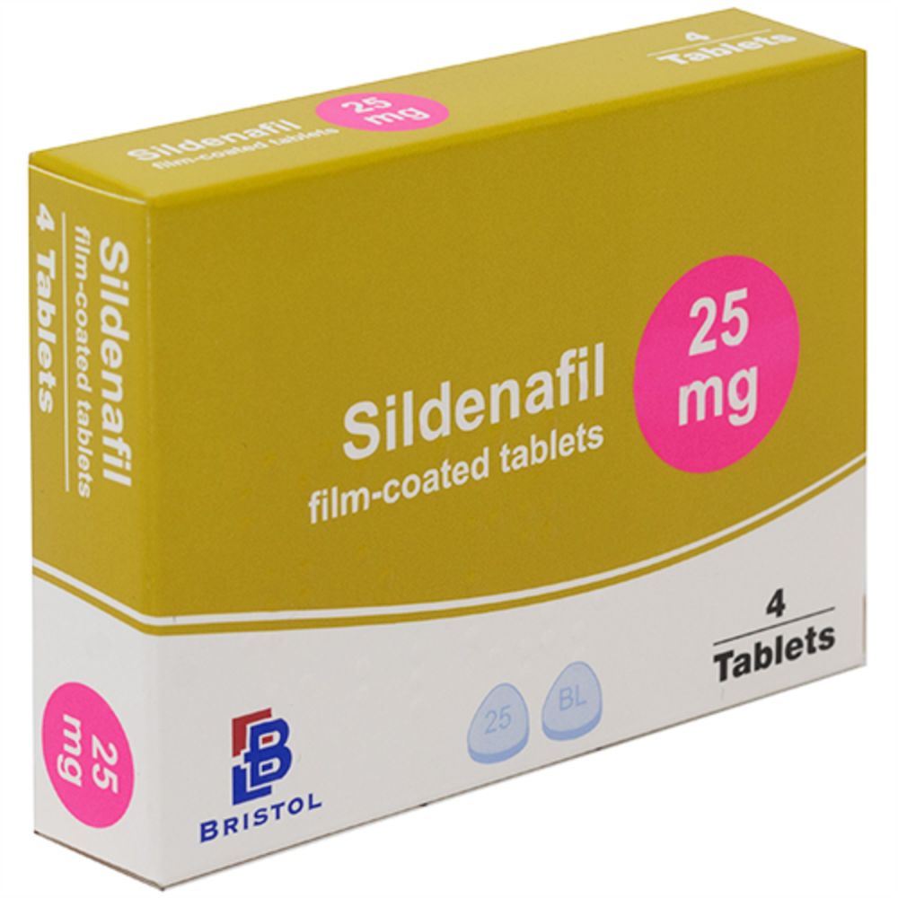 SILDENAFIL 25MG, 4 TABLETS (BRISTOL)