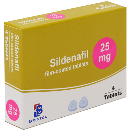 SILDENAFIL 25MG, 4 TABLETS (BRISTOL)