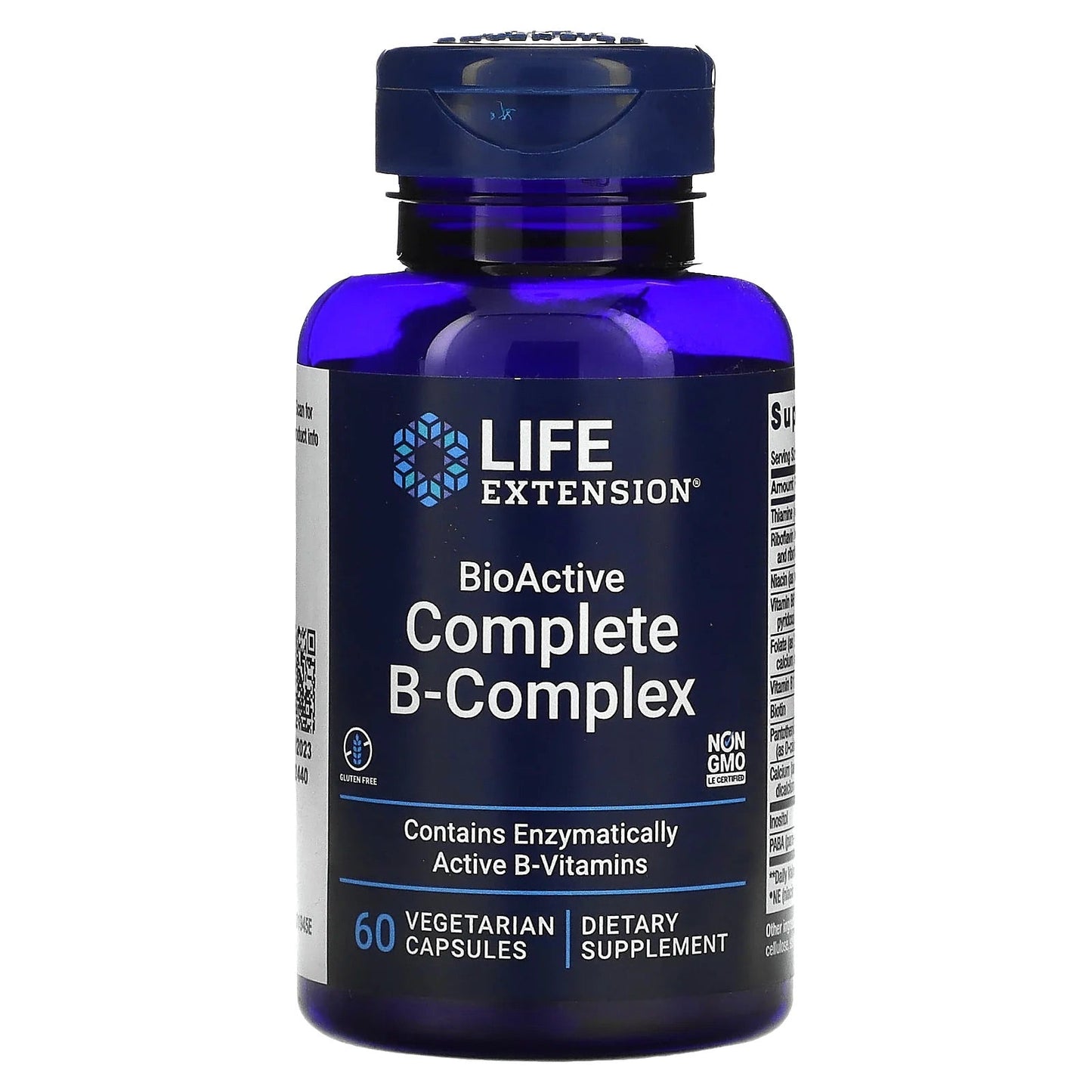 Pre-Order | Arrives in 5–10 Days – Life Extension
BioActive Complete B-Complex, 60 Vegetarian Capsules