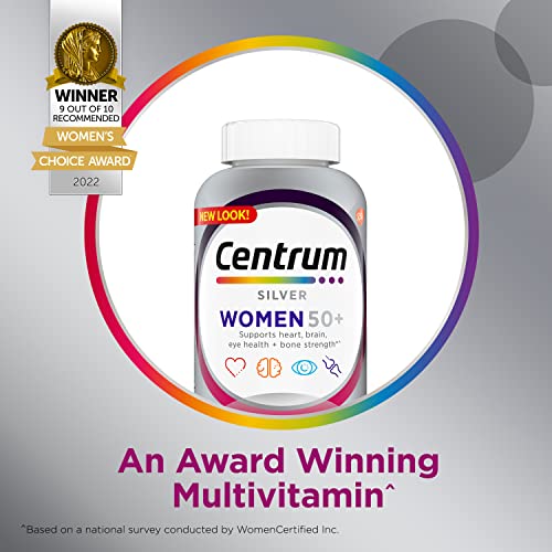 Pre-Order | Arrives in 5–10 Days – 
Centrum Silver Women's Multivitamin for Women 50 Plus, Multivitamin/Multimineral Supplement with Vitamin D3, B Vitamins, Non-GMO Ingredients, Supports Memory and Cognition in Older Adults - 100 Ct