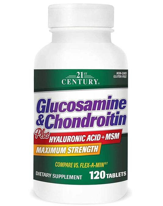 Pre-Order | Arrives in 5–10 Days – 21st Century Glucosamine and Chondroitin Plus Tablets, 120 Count
