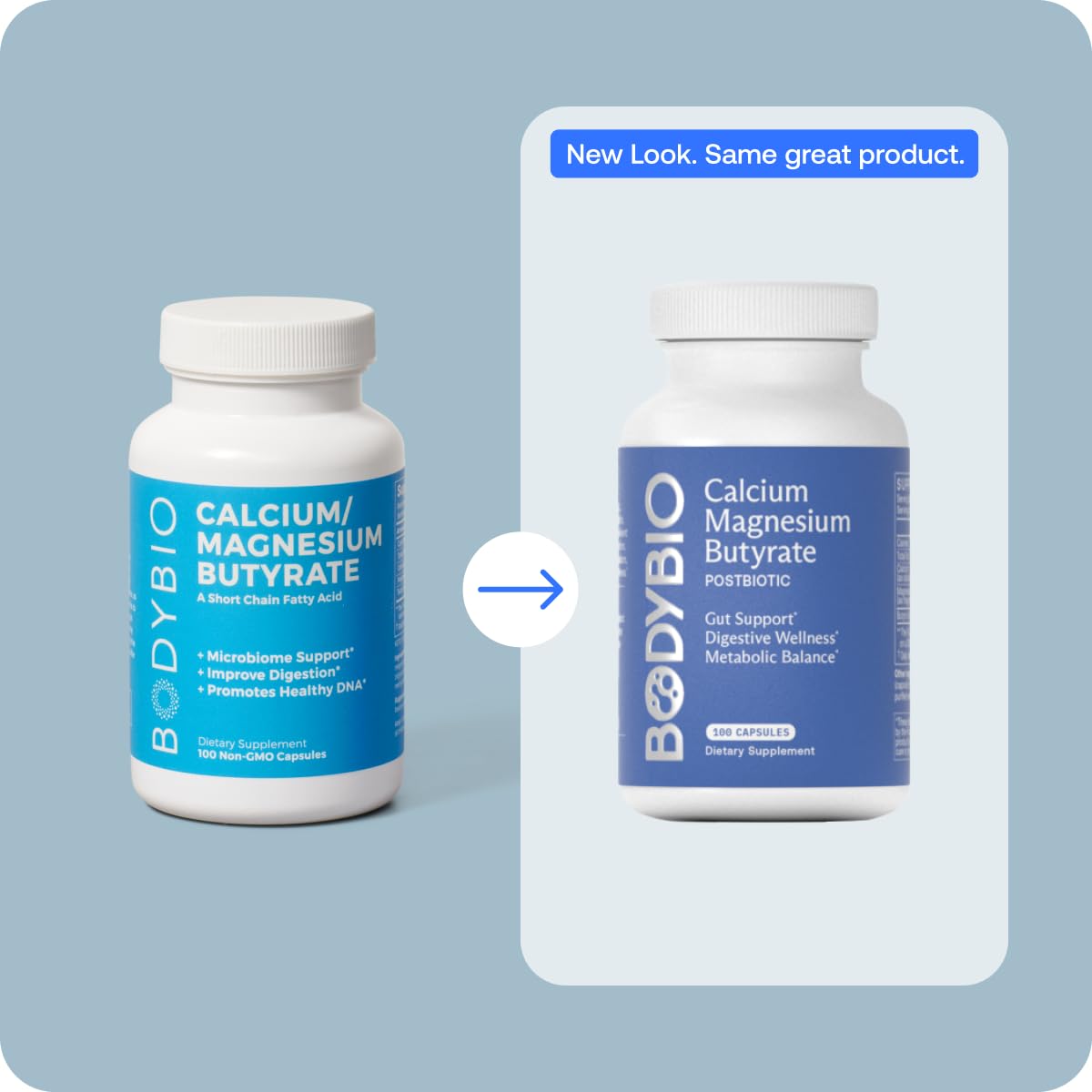 Pre-Order | Arrives in 5–10 Days – BodyBio Calcium Magnesium Butyrate - Postbiotic for Gut Health, Leaky Gut Repair, Digestive Support, Bloating Relief, & Microbiome Balance - Butyric Acid Supplement for GI Wellness