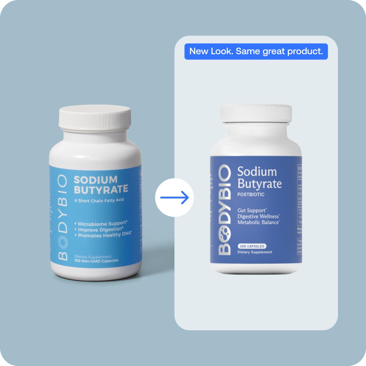 Pre-Order | Arrives in 5–10 Days – BodyBio Sodium Butyrate - Postbiotic for Gut Health, Leaky Gut Repair, Digestive Support, Bloating Relief, & Microbiome Balance - Butyric Acid Supplement for GI Wellness