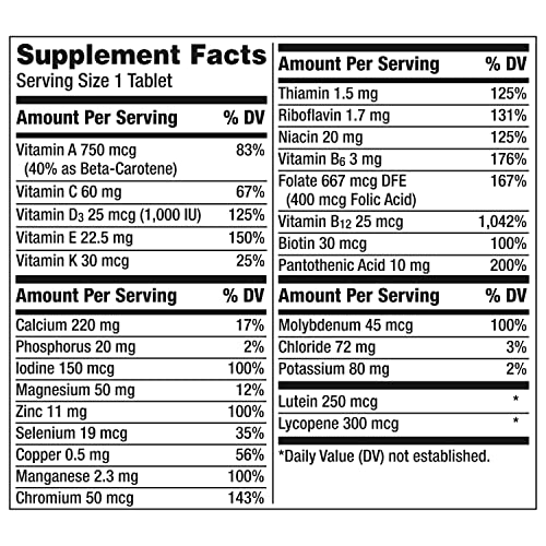 Pre-Order | Arrives in 5–10 Days – Centrum Silver Multivitamin for Adults 50 Plus, Multivitamin/Multimineral Supplement, Vitamin D3, B Vitamins, Gluten Free, Non-GMO Ingredients, Supports Memory and Cognition in Older Adults - 220 Ct