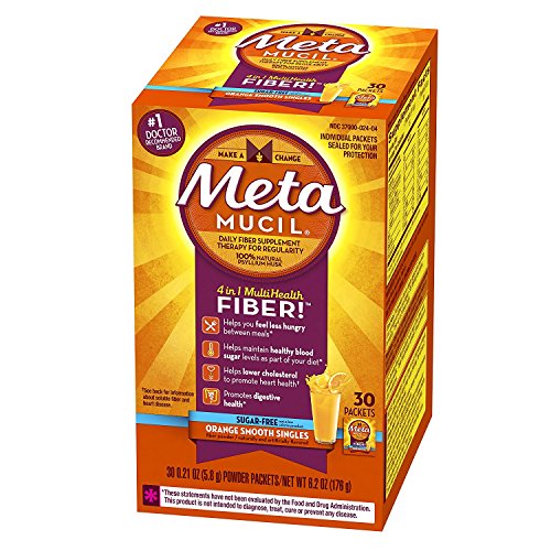 Pre-Order | Arrives in 5–10 Days – Metamucil Fiber Singles Smooth Texture Sugar Free Orange - 30 Packets