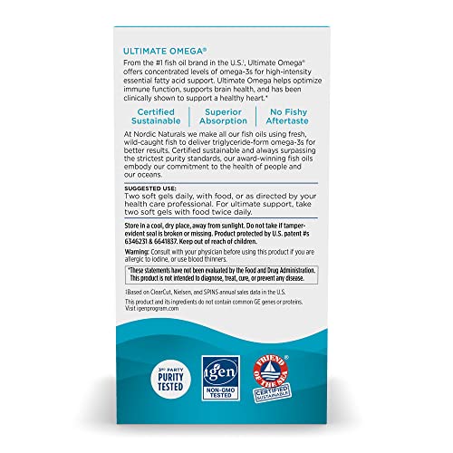 Pre-Order | Arrives in 5–10 Days – Nordic Naturals Ultimate Omega, Lemon Flavor - 90 Soft Gels - 1280 mg Omega-3 - High-Potency Omega-3 Fish Oil Supplement with EPA & DHA - Promotes Brain & Heart Health - Non-GMO - 45 Servings