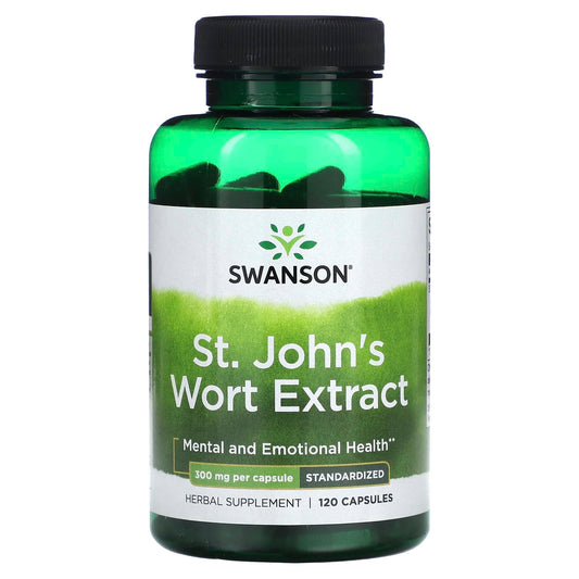 Pre-Order | Arrives in 5–10 Days – Swanson
St. Johns's Wort Extract, Standardized, 300 mg , 120 Capsules
