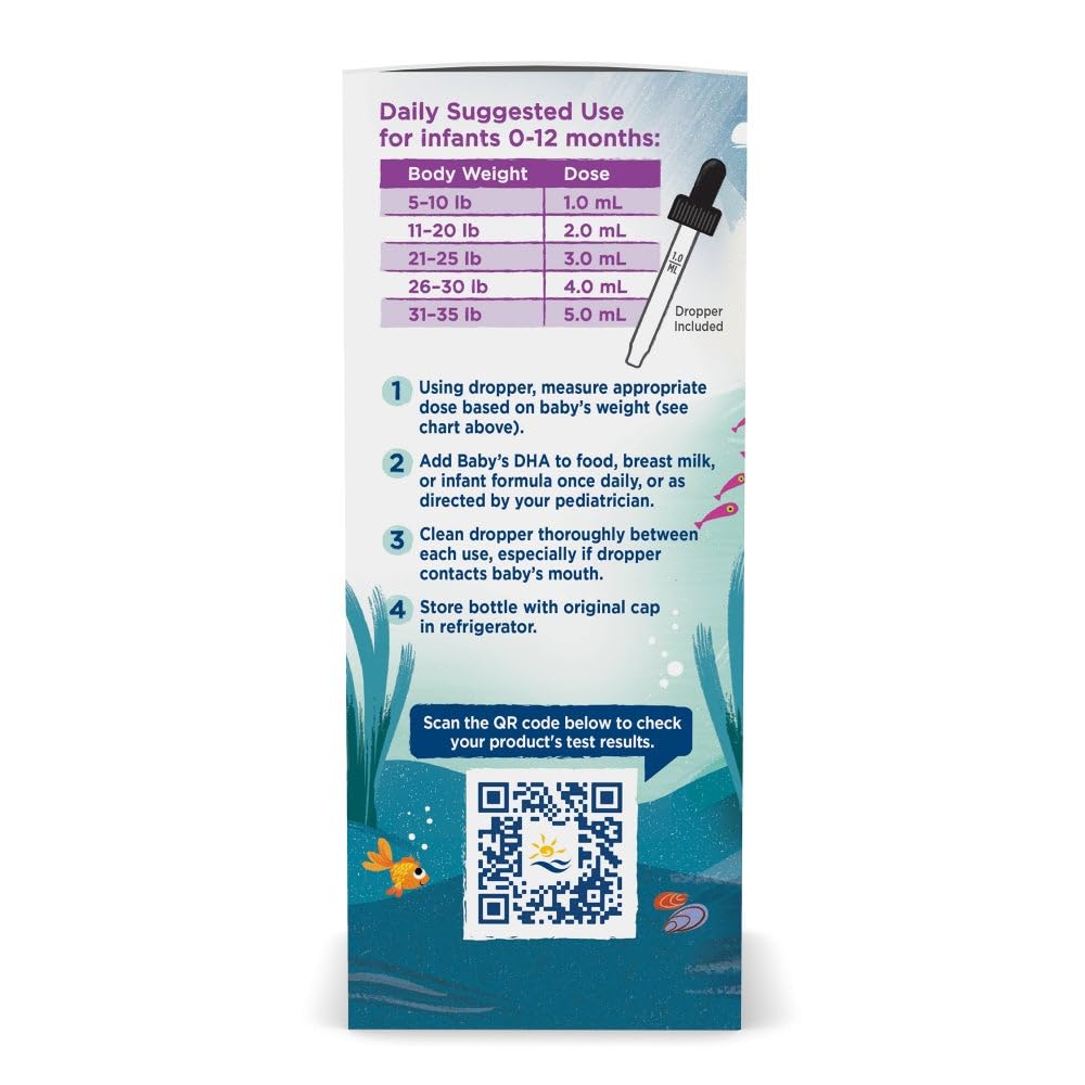 Pre-Order | Arrives in 5–10 Days – Nordic Naturals Baby’s DHA, Unflavored - 2 oz - 1050 mg Omega-3 + 300 IU Vitamin D3 - Supports Brain, Vision & Nervous System Development in Babies - Non-GMO - Servings May Vary