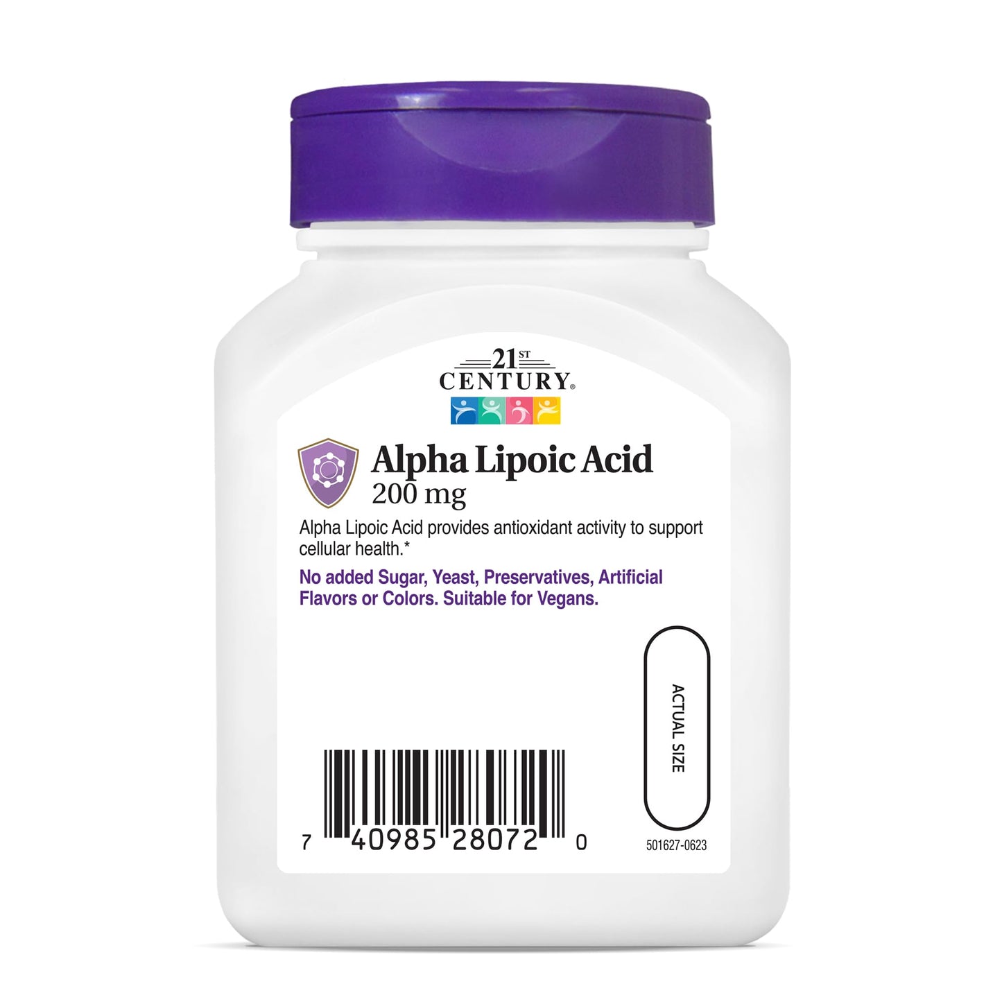 Pre-Order | Arrives in 5–10 Days – 21st Century Healthcare Alpha Lipoic Acid 200 mg, 60 Count Vegetarian Capsules