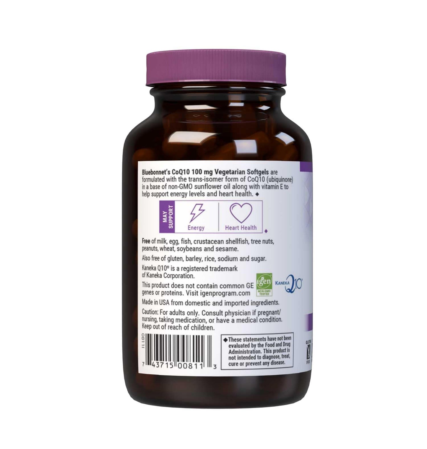 Pre-Order | Arrives in 5–10 Days – BlueBonnet Nutrition CoQ10 100 mg, Energy Production*, Heart Health*, Non-GMO, Gluten-Free, Soy-Free, Vegetarian Friendly, 120 Vegetarian Softgels, 120 Servings