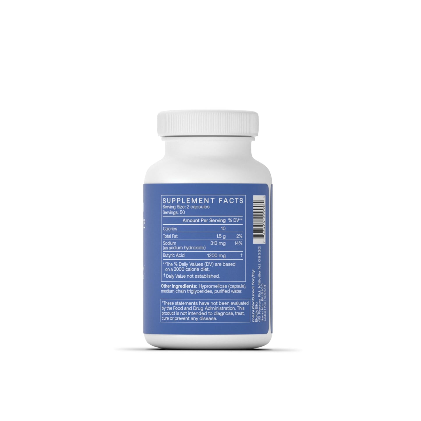 Pre-Order | Arrives in 5–10 Days – BodyBio Sodium Butyrate - Postbiotic for Gut Health, Leaky Gut Repair, Digestive Support, Bloating Relief, & Microbiome Balance - Butyric Acid Supplement for GI Wellness