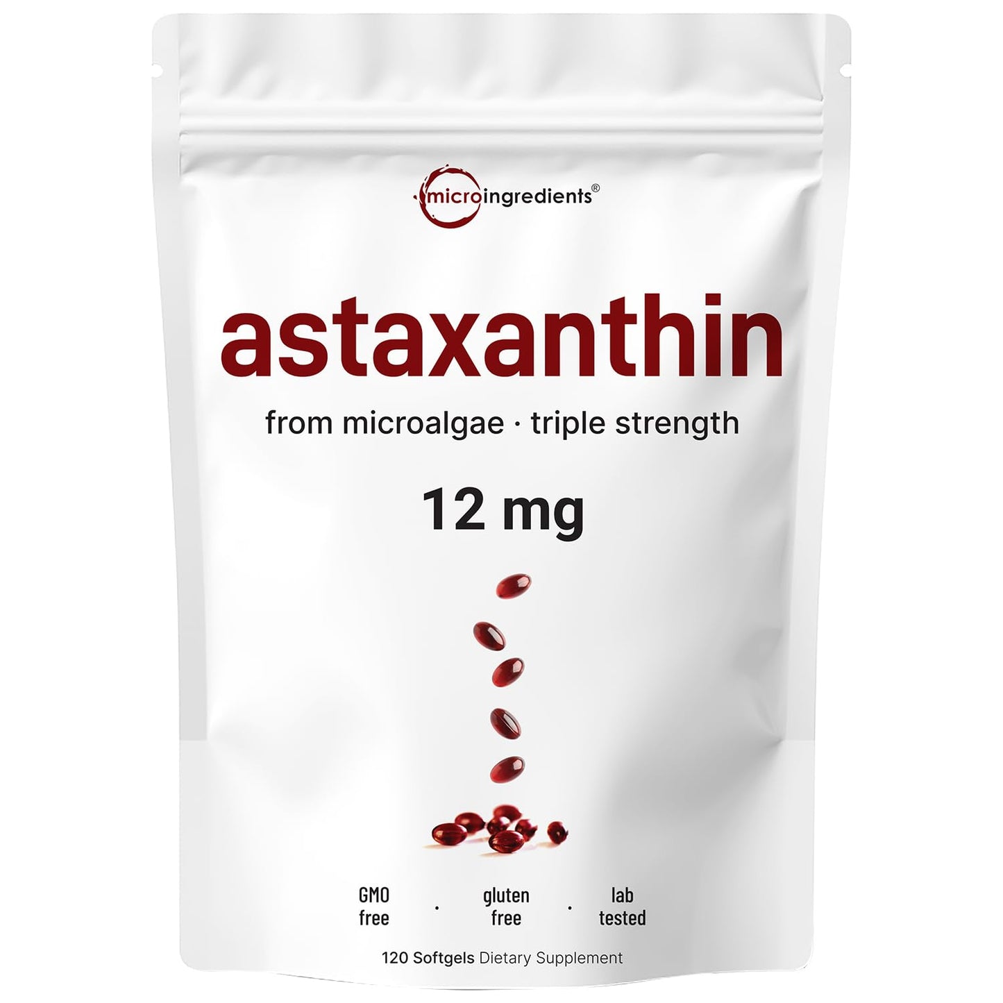 Pre-Order | Arrives in 5–10 Days – Astaxanthin 12mg, 120 Softgels, 4 Month Supply | Premium Astaxanthin Antioxidant Supplements | Fresh Microalgae Source | Supports Eye, Joint, Internal Circulation, Skin Health & Natural Tanning