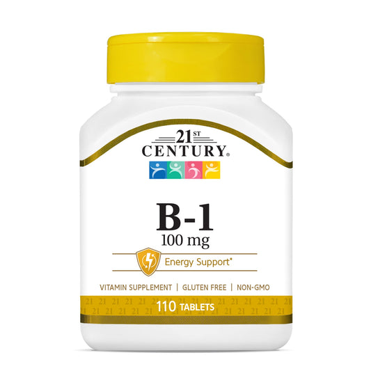 Pre-Order | Arrives in 5–10 Days – 21st Century B-1 Tablets, 100 Mg, 110 Count (Pack of 12)