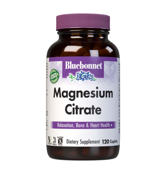 Pre-Order | Arrives in 5–10 Days – Bluebonnet Nutrition Magnesium Citrate, 400mg of Magnesium, Maximum Absorption, Supports Immune Health & Energy Production*, Soyfree, Gluten-Free, Non-GMO, Kosher, Dairy Free, Vegan, 120 Caplets