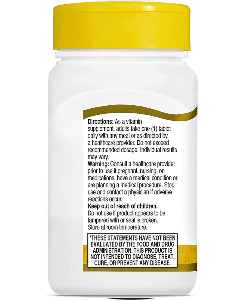 Pre-Order | Arrives in 5–10 Days – 21ST Century VITAMIN B-1 100mg 110 TABS