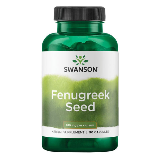 Pre-Order | Arrives in 5–10 Days – Swanson Full Specturm Fenugreek Seed - Herbal Supplement - (610 Milligrams 90 Capsules)