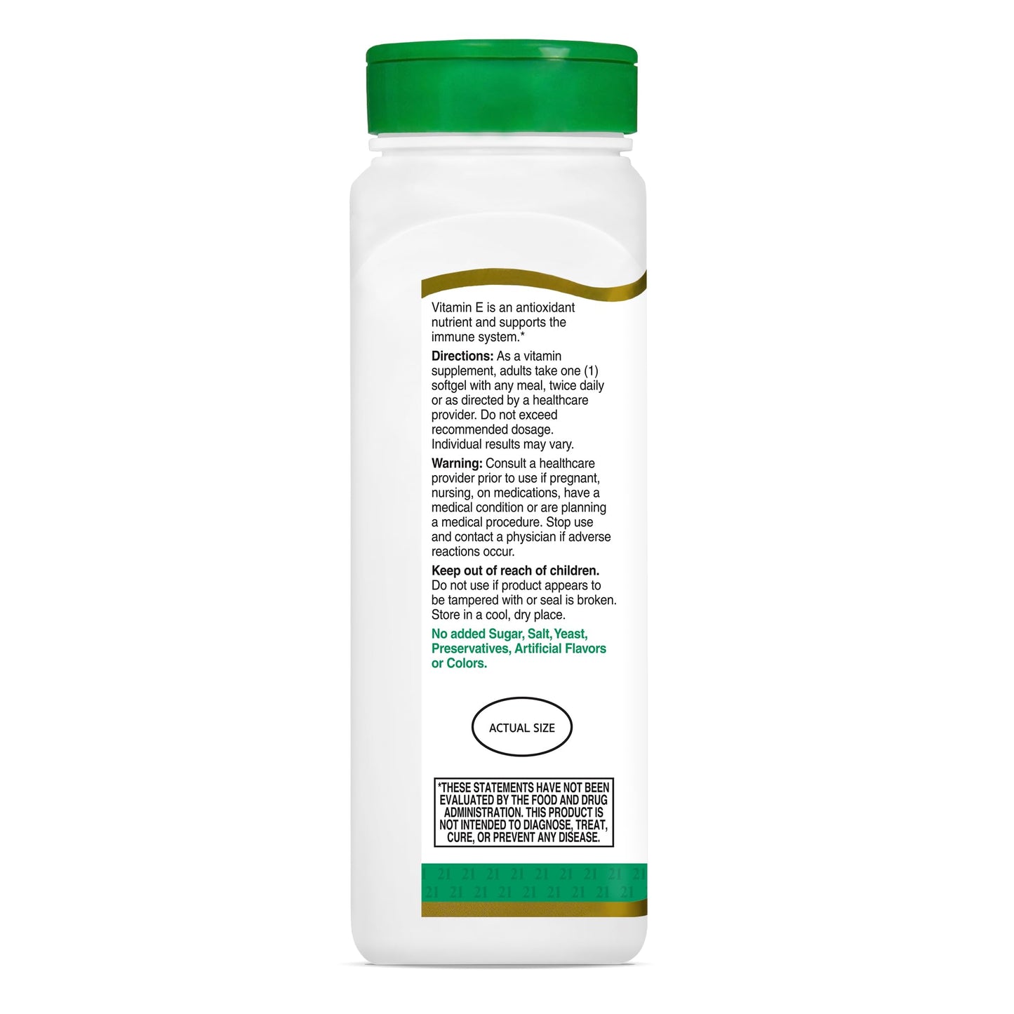 Pre-Order | Arrives in 5–10 Days – 21st Century E 400 I.U. (Dl-Alpha) Softgels, 250-Count