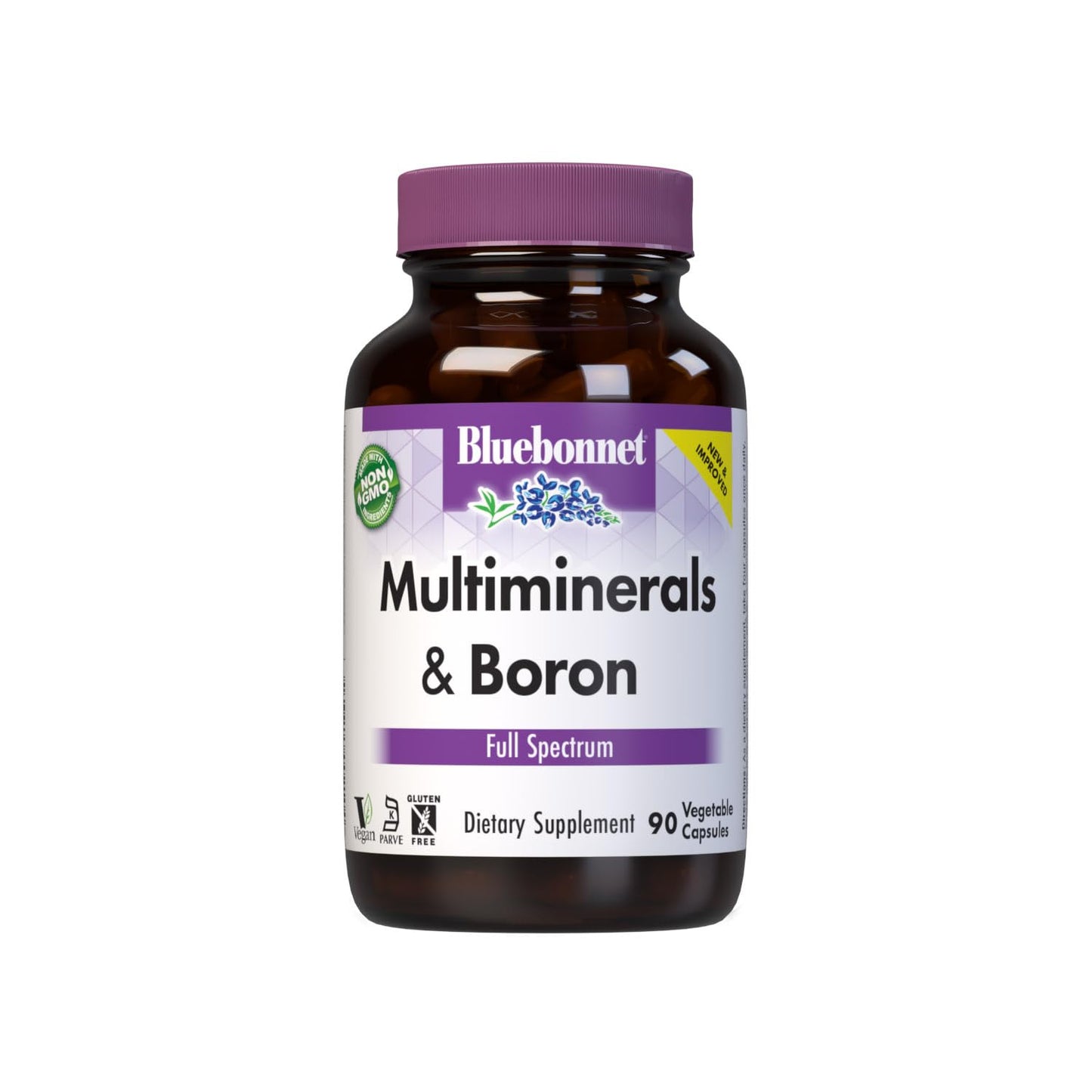 Pre-Order | Arrives in 5–10 Days – BlueBonnet Multi Minerals Plus Boron Vegetarian Capsules, 90 Count (743715002104)