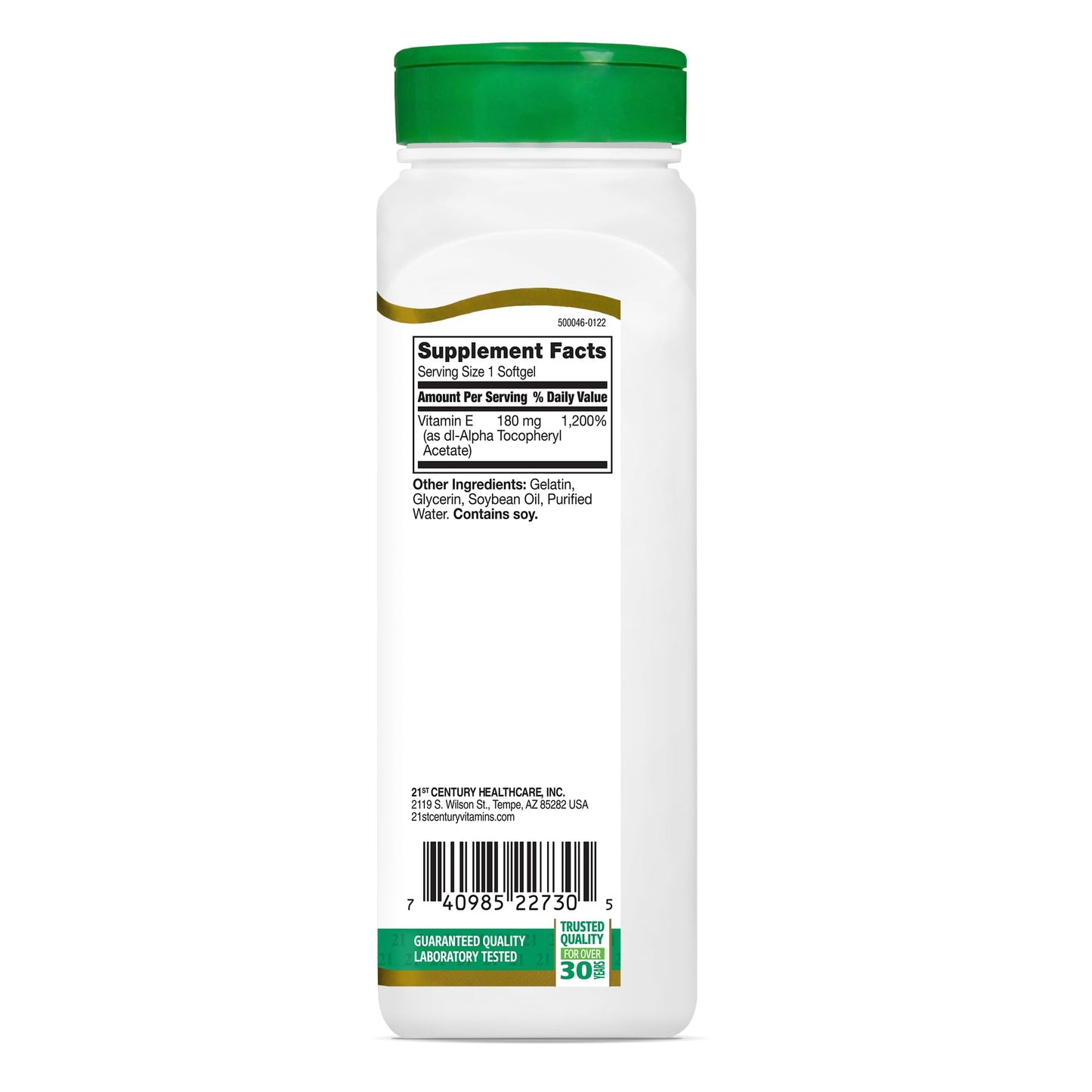 Pre-Order | Arrives in 5–10 Days – 21st Century E 400 I.U. (Dl-Alpha) Softgels, 250-Count