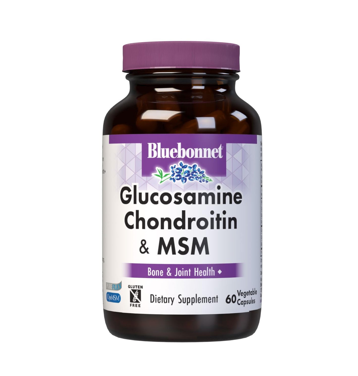 Pre-Order | Arrives in 5–10 Days – Bluebonnet Nutrition Glucosamine Chondroitin & MSM, Glucosamine, Bone & Joint Health*, Non-GMO, Gluten-Free, Soy-Free, Dairy-Free, 60 Vegetable Capsules, 20 Servings
