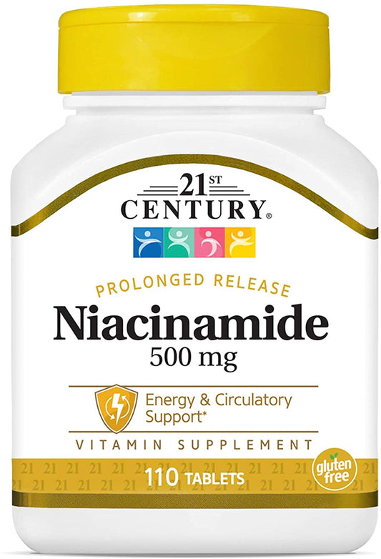 Pre-Order | Arrives in 5–10 Days – 21st Century Niacin 500 Mg Flush Free Capsules, 110-Count (Pack of 3)