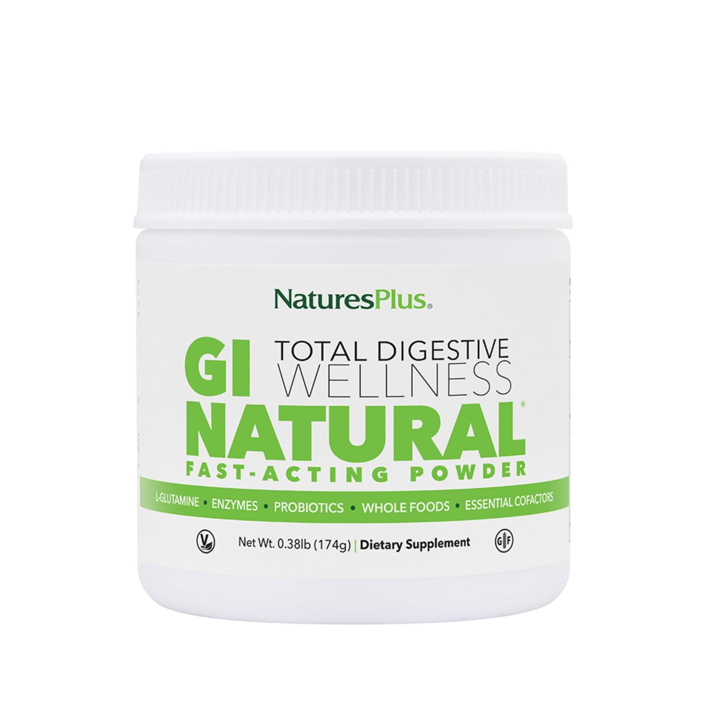 Pre-Order | Arrives in 5–10 Days – Natures Plus GI Natural Drink Powder - 6.14 Ounce, Vegetarian Powder - Dietary Supplement for Total Digestive Wellness - Probiotics, Prebiotics, Enzymes - Gluten-Free - 30 Servings