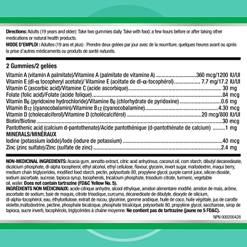 Pre-Order | Arrives in 5–10 Days – Centrum Adult MultiGummies Tropical Fruit Multivitamin and Multimineral Supplement, Pineapple-Mango, Dragonfruit, and Passionfruit Flavours, 120 count